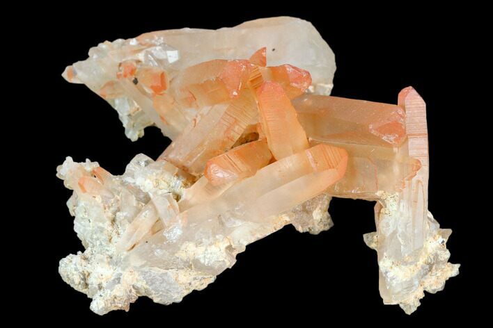 Natural, Red Quartz Crystal Cluster - Morocco #128060